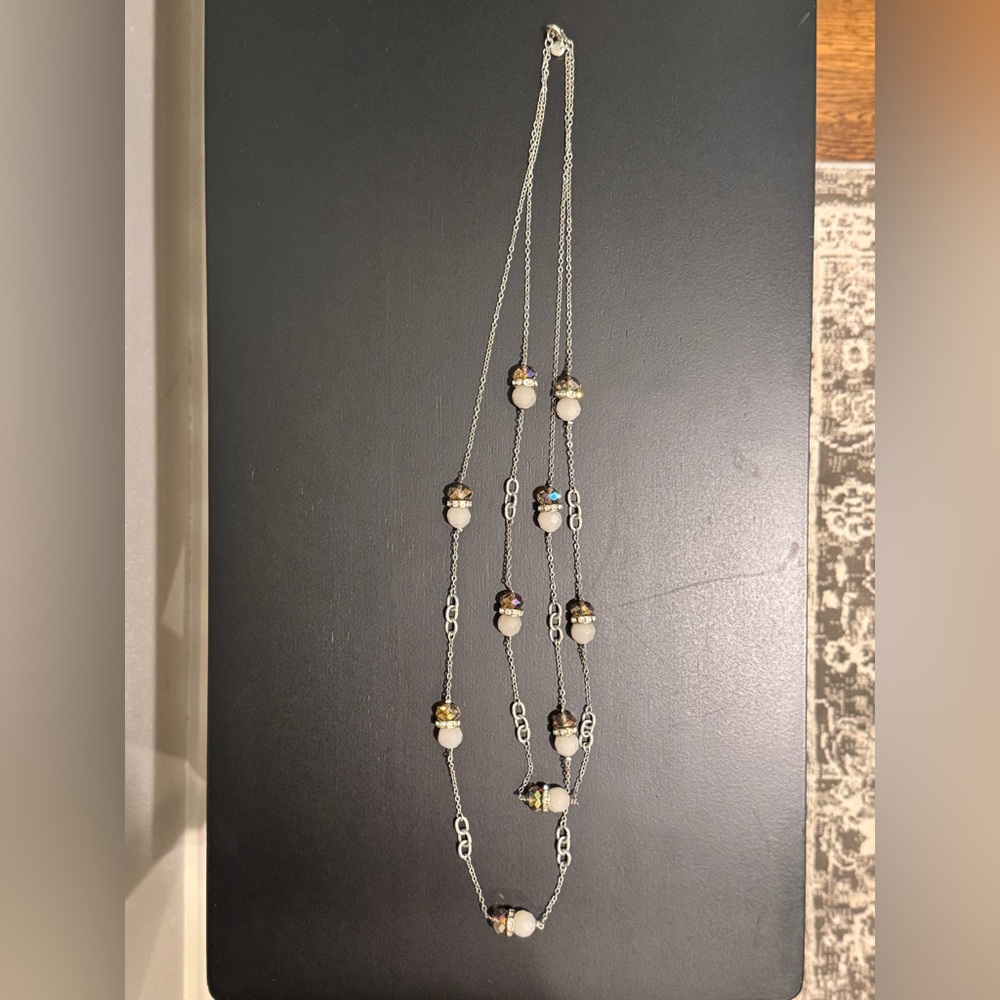 LOFT double chain long necklace